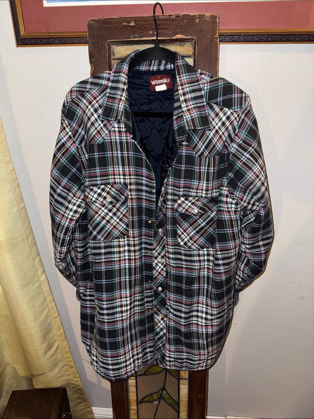 Insulated Plaid Wrangler Button Up
